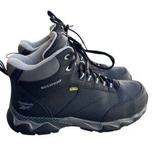REEBOK Beamer mens Size 9.5 Black Composite Toe Waterproof Athletic Work Boot